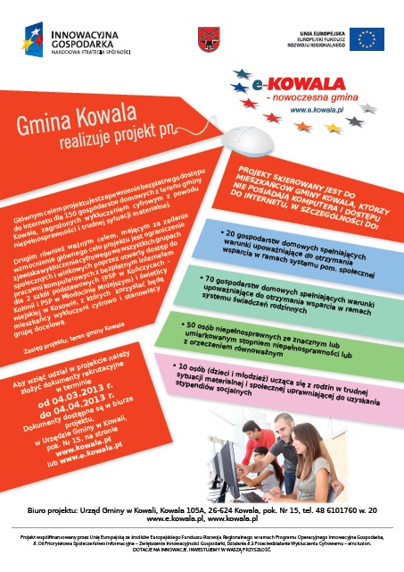 Plakat promocyjny "e-Kowala – nowoczesna gmina”"